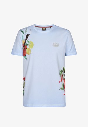 Petrol Industries, MEN T-SHIRT SS CLASSIC PRINT - T-shirt print - sky