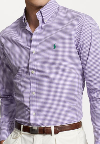 Polo Ralph Lauren CUSTOM FIT GINGHAM STRETCH POPLIN SHIRT - Marškiniai - lavender/white