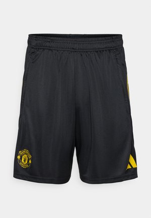adidas Performance MANCHESTER UNITED 25/26 EUROPEAN TRAINING SHORTS - Kurze Sporthose - black/blue/tribe yellow