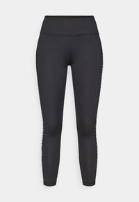 BALANCE COMPRESSION HIGH WAIST 7/8 TIGHT TWO TONE LOGO TAPING - Retuusid - black/white