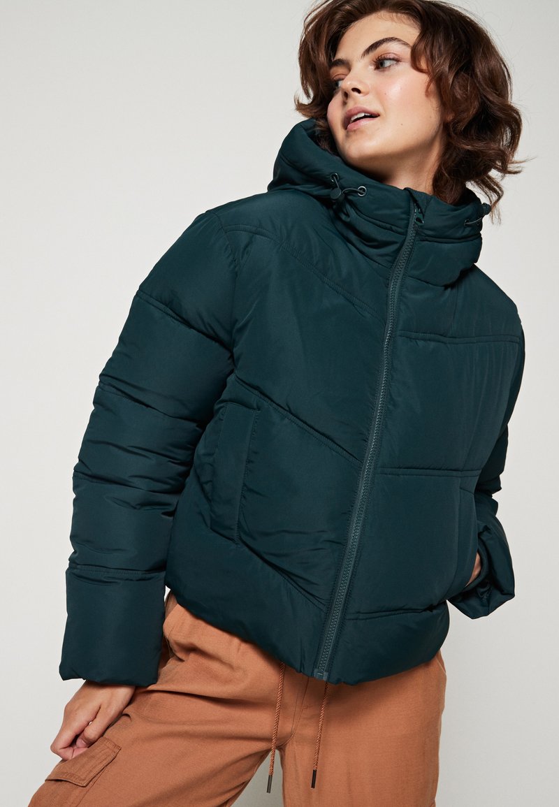 dark green winter jacket