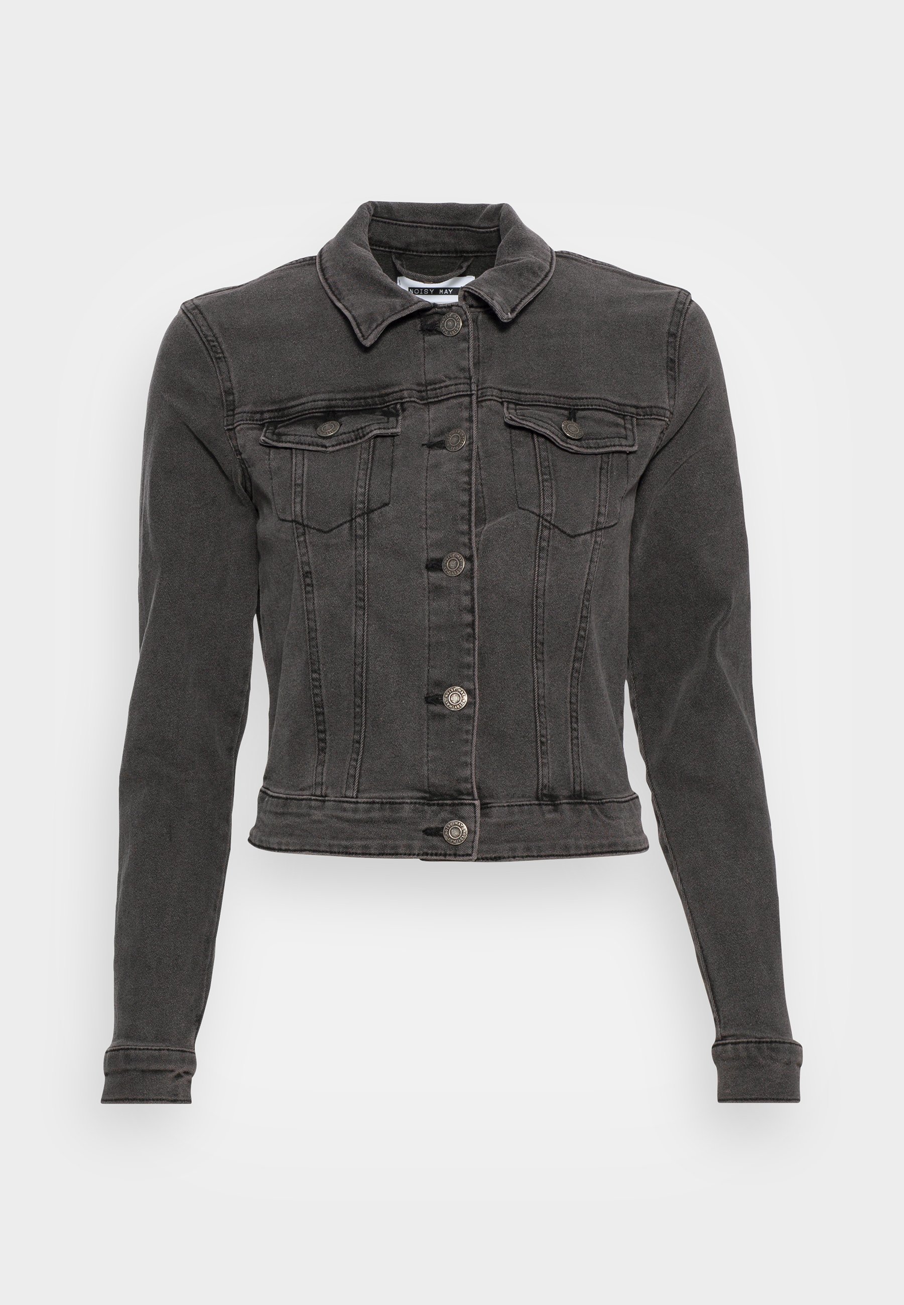 Noisy May Short Denim Jacket - Women - Grey - Size S