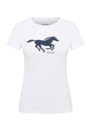 Mustang, T-shirt imprimé - weiß