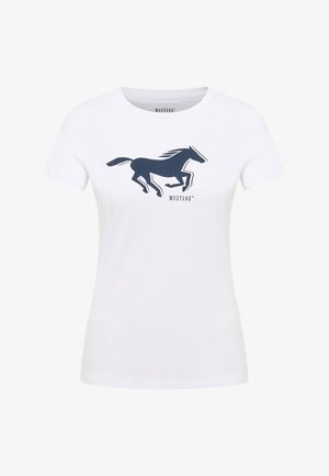 Mustang, T-shirt print - weiß