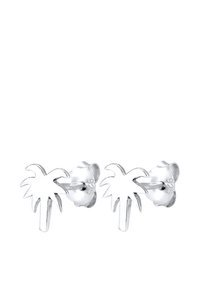 Sølv stud øreringe formet som palmer, med en poleret finish og detaljerede bladværk. Fremstillet af 925 sterling sølv.