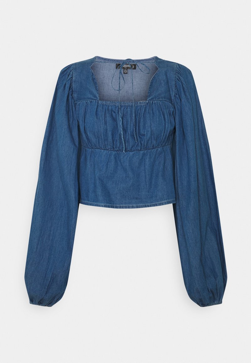 Missguided Tall Blouse blauw denim/bluedenim Missguided Tall Blouse blauw denim/bluedenim