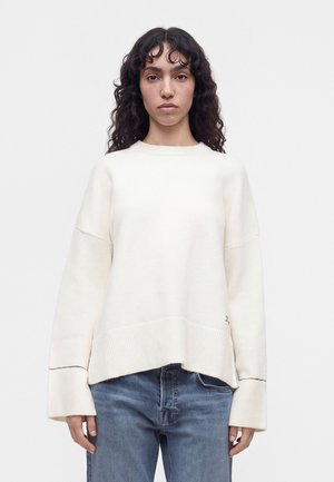 Karl Lagerfeld Jeans, CONTRAST STITCH - Пуловер - egret