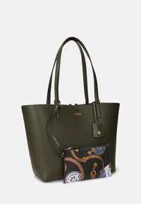 Lauren Ralph Lauren FAUX LEATHER LARGE REVERSIBLE TOTE BAG - Bevásárlótáska - dark olive