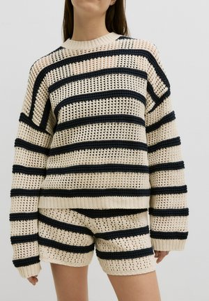 XANTHIA - Strickpullover - creme blau