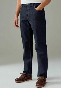Next - CLASSIC STRETCH 2 PACK - Straight leg jeans - blue indigo rinse  black solid Thumbnail Image 1