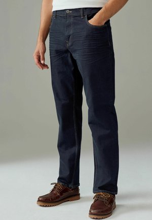 CLASSIC STRETCH 2 PACK - Straight leg jeans - blue indigo rinse  black solid