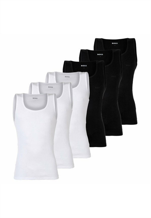 6ER PACK - Undershirt - schwarz weiß