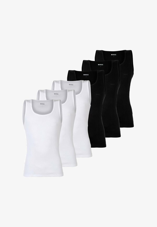 6ER PACK - Undershirt - schwarz weiß