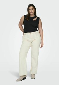 ONLY Carmakoma WILLY WIDE - Jeans straight leg - ecru