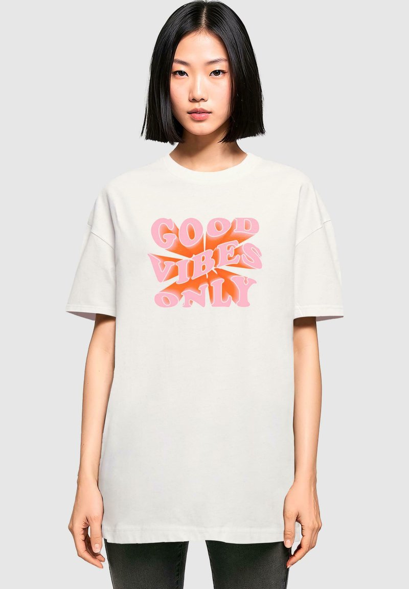 Merchcode SUMMER - ONLY BOYFRIEND - T-shirts print - white