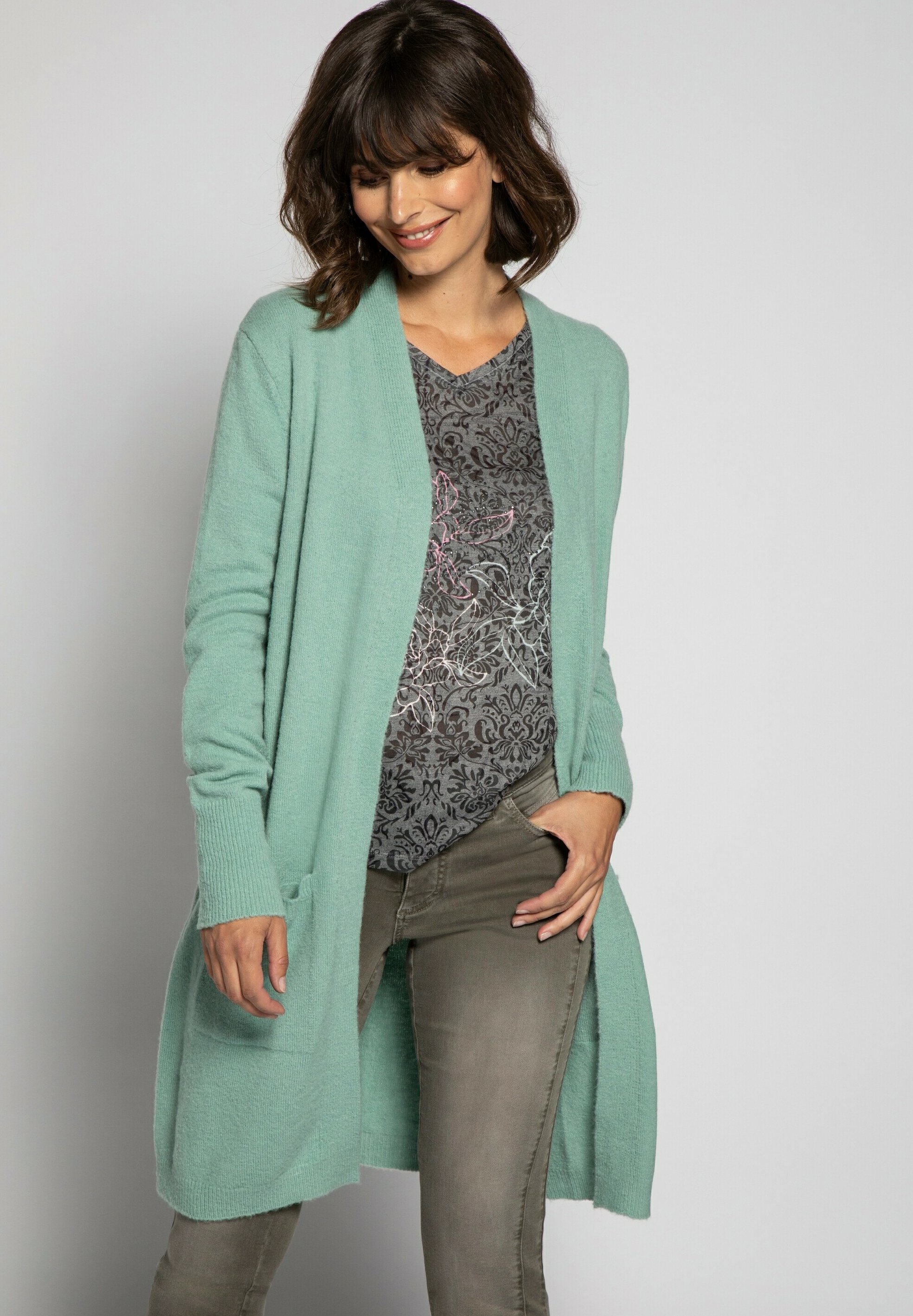 strickjacken türkis