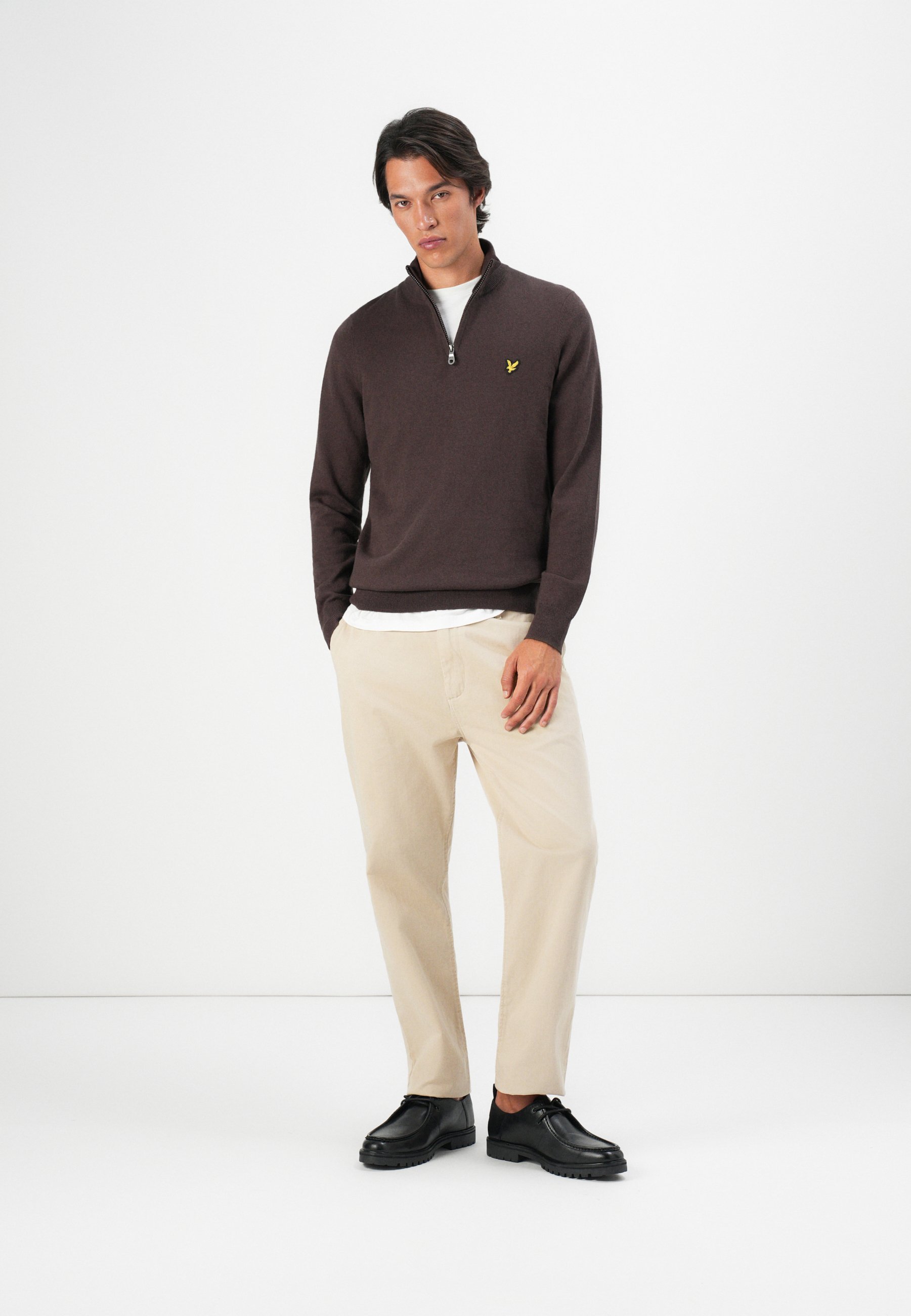 Lyle & Scott QUARTER ZIP - Jumper - espresso/brown - Zalando.co.uk