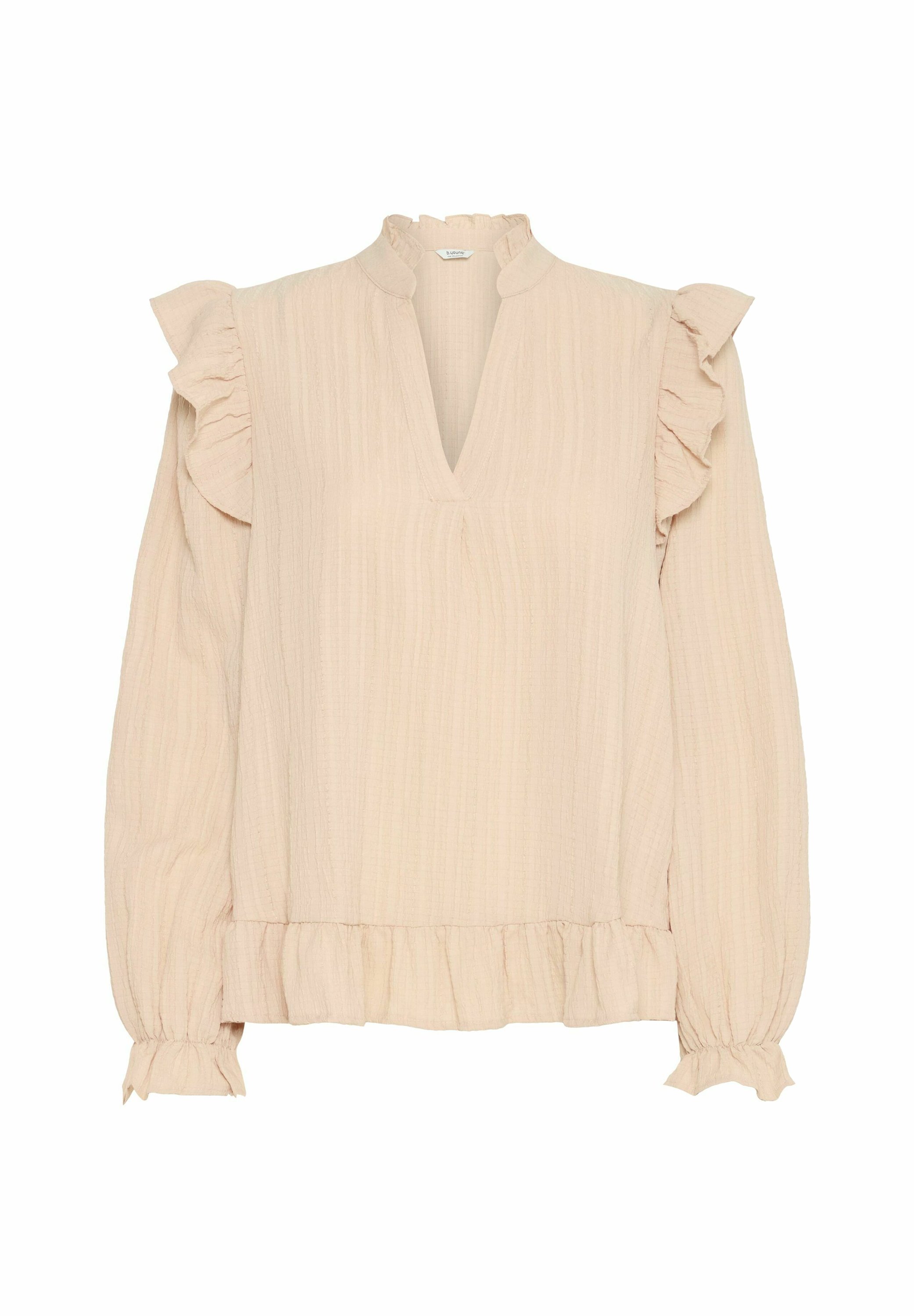 b.young BYJULIANA LS - Blouse - gray morn/beige mêleerd