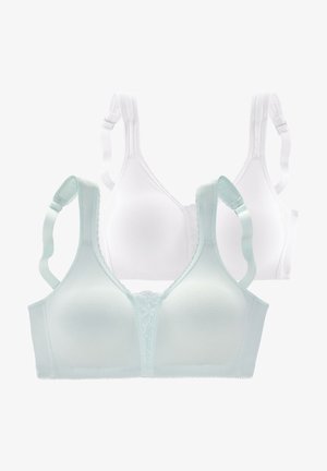 LASCANA, 2 PACK - Triangle bra - hellblau weiß