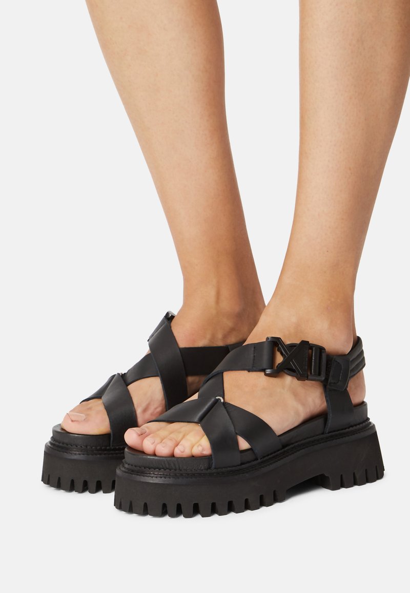 Damen Sneaker | Bronx GROOVY Plateausandalette black/schwarz - AK01131 Damen Sneaker | Bronx GROOVY Plateausandalette black/schwarz - AK01131