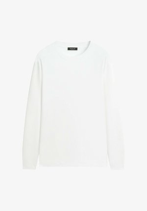 Massimo Dutti, 100% COTTON LONG SLEEVE T-SHIRT - Langarmshirt - white