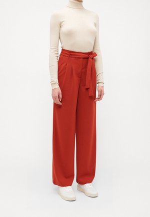 Stoffhose - dark red