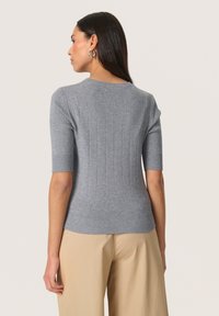 Soaked in Luxury SPINA RELIEF SS - Strickjacke - ultimate gray melange