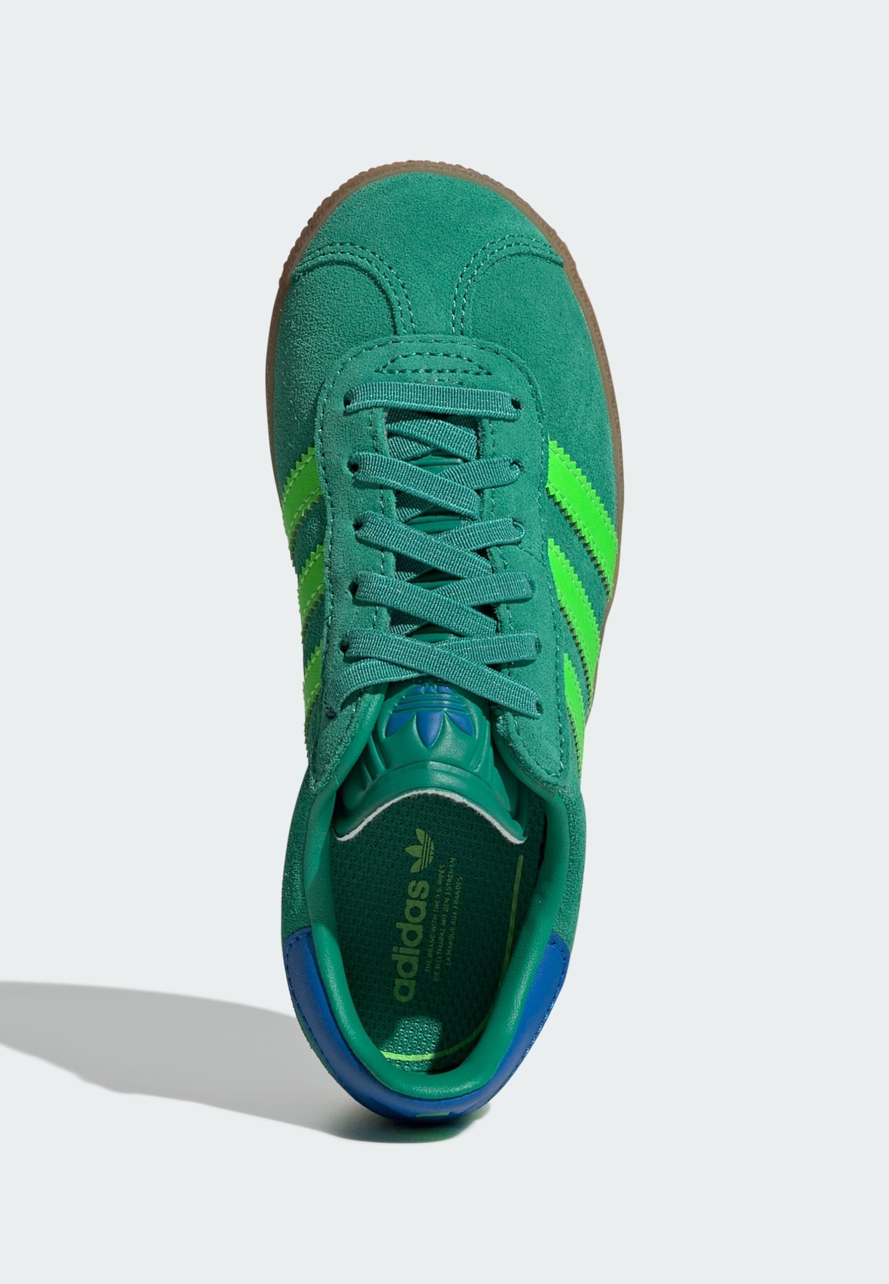 green and blue adidas