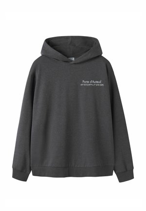 LOGO-PRINT - Jersey con capucha - asphalt
