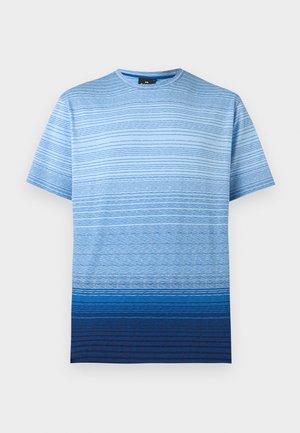 CASUAL FIT STRIPE - Apdrukāts T-krekls - light blue