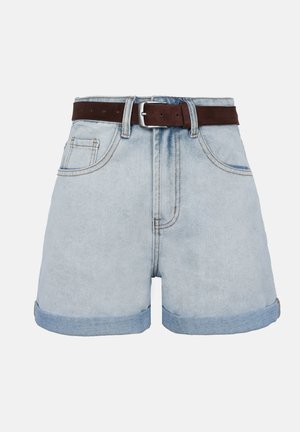 Even&Odd, WITH BELT - Τζιν σορτς - light blue denim