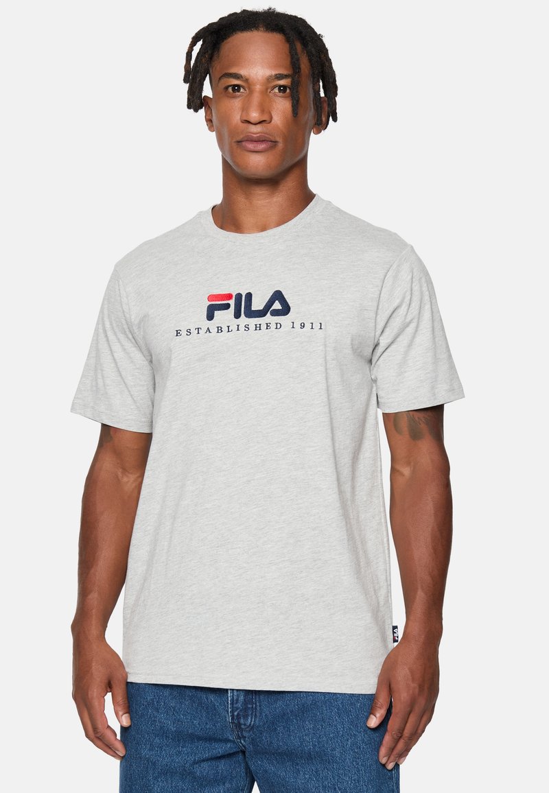 Fila BEDBURG - Camiseta estampada - light grey melange