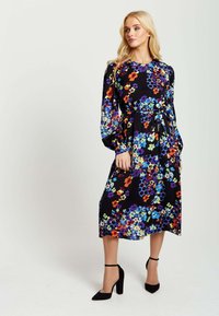 Liquorish SPECKLE FLORAL  - Day dress - black