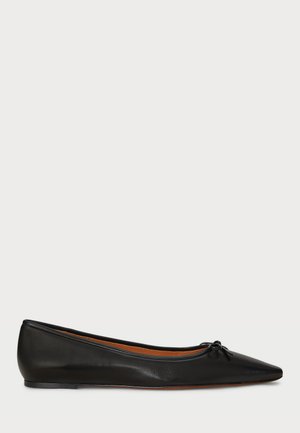 Polo Ralph Lauren POINTED LEATHER BALLET FLAT - Ballerines - black