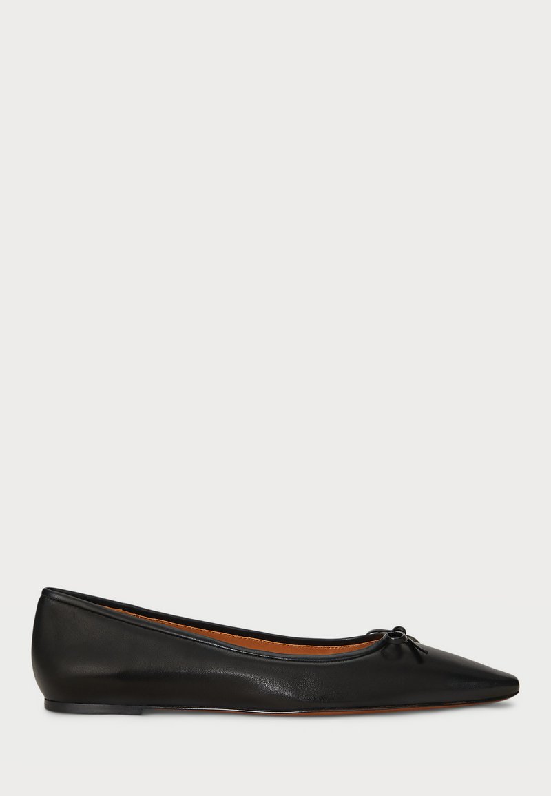 Polo Ralph Lauren POINTED LEATHER BALLET FLAT - Baleriinad - black