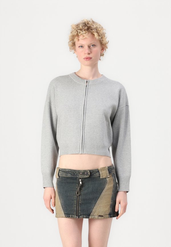 LuxeLoft Zip-Up Crew Cardigan - Cardigan - Main Image