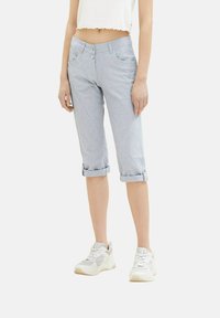 TOM TAILOR Short - blue stripe pants