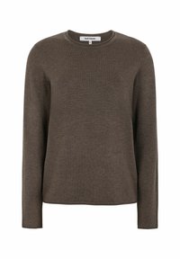 Soft Rebels O-NECK ROLL EDGE - Trui - coffee quartz melange