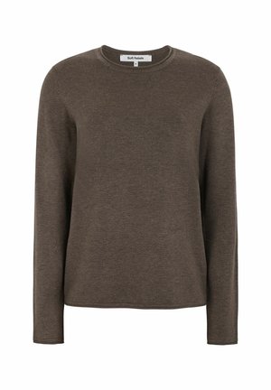 Soft Rebels O-NECK ROLL EDGE - Svetr - coffee quartz melange