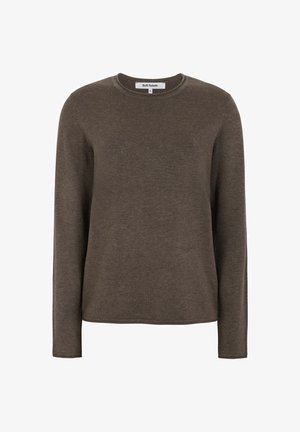 Soft Rebels O-NECK ROLL EDGE - Strickpullover - coffee quartz melange