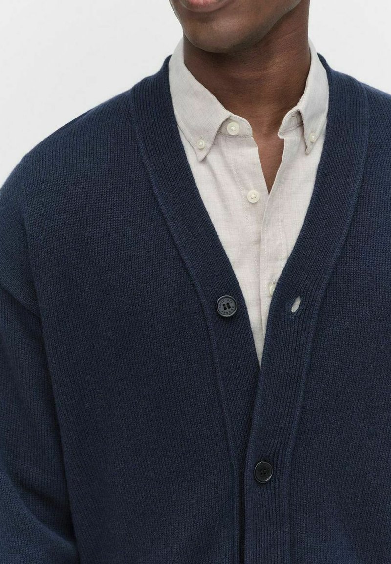 Dobber LEONARD KNIT - Cardigan - dark blue/blue - Zalando