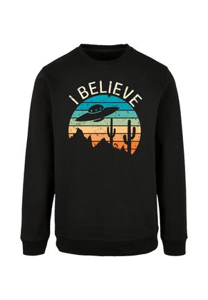 I BELIEVE UFO ALIEN SUNSET - Sweatshirt - schwarz