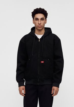 Dickies, HILHAM LINED HOODED - Дънково яке - black