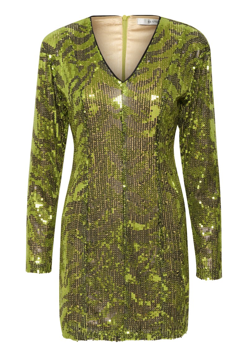 Gestuz Cocktailjurk groen-metallic