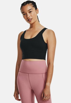 Under Armour SLEEVELESS MERIDIAN FITTED CROP TANK - Linne - black