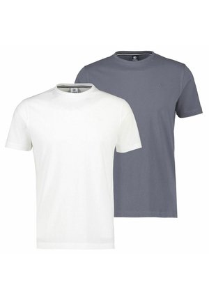 T-Shirt basic - weiß   grau