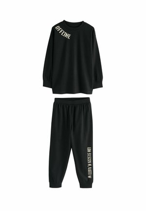 REGULAR FIT - SINGLE JOGGER SET - Nachtwäsche Set - black offline