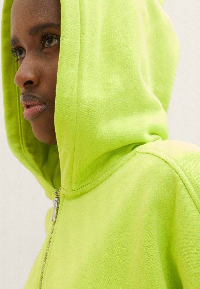neon yellow zip up hoodie