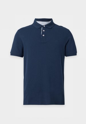 Pier One, INBSIDE PLAQUETTE PRINT SHORT SLEEVES POLO - Polo - navy blazer