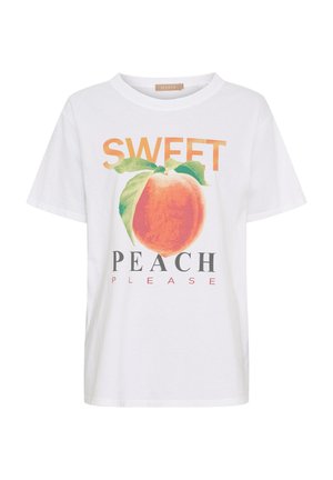 T-shirts print - white peach